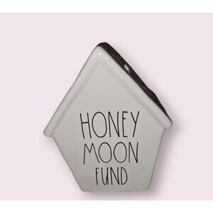 Rae Dunn Artisan Collection Honey Moon Fund Ceramic House Bank | NEW IN BOX